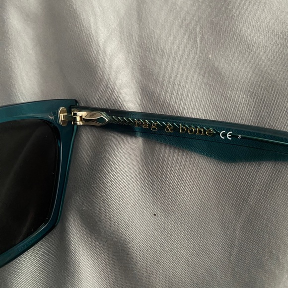 NWOT Rag & Bone Rnb 1025/S Transparent Teal Sunglasses main image 2